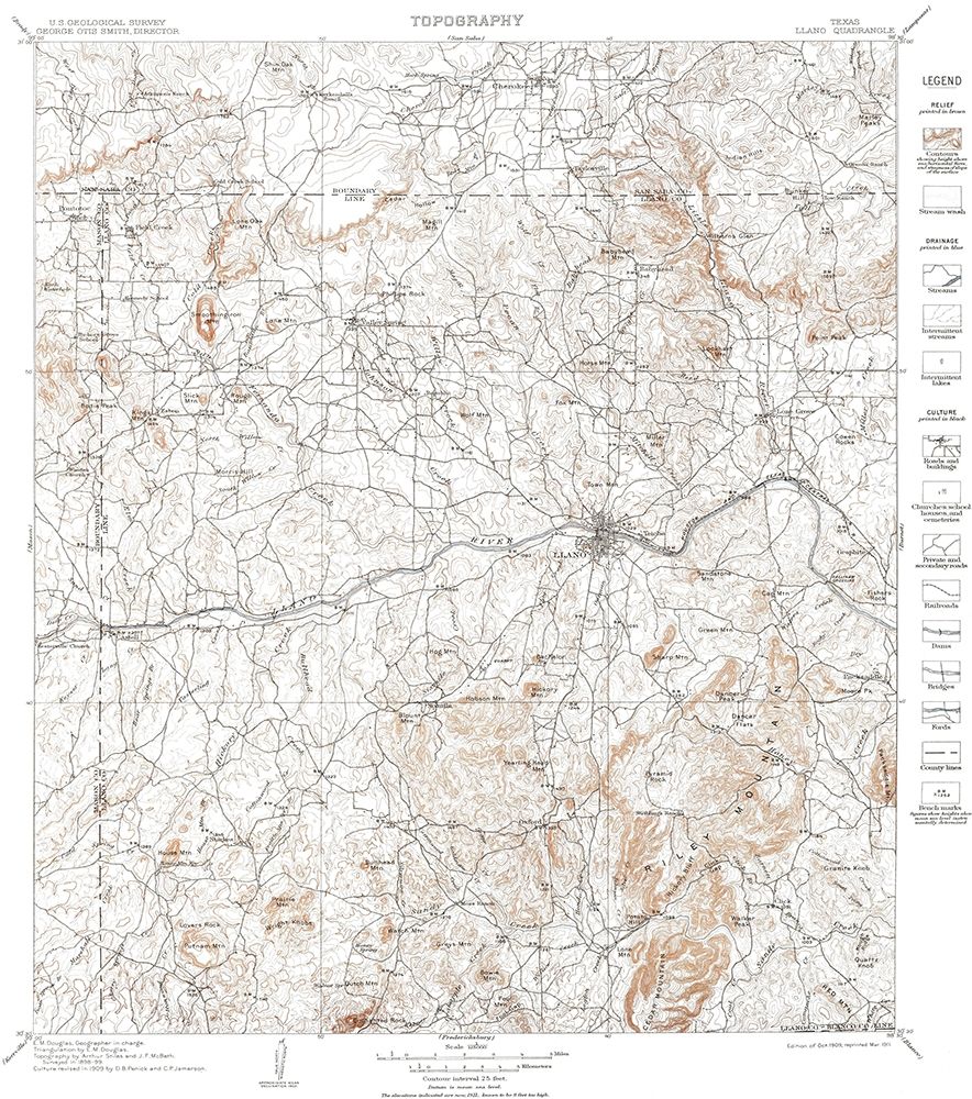 Llano Texas Quad - USGS 1901