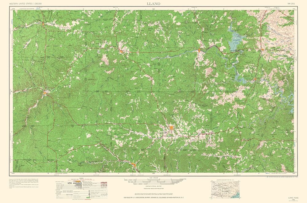 Llano Texas Quad - USGS 1964