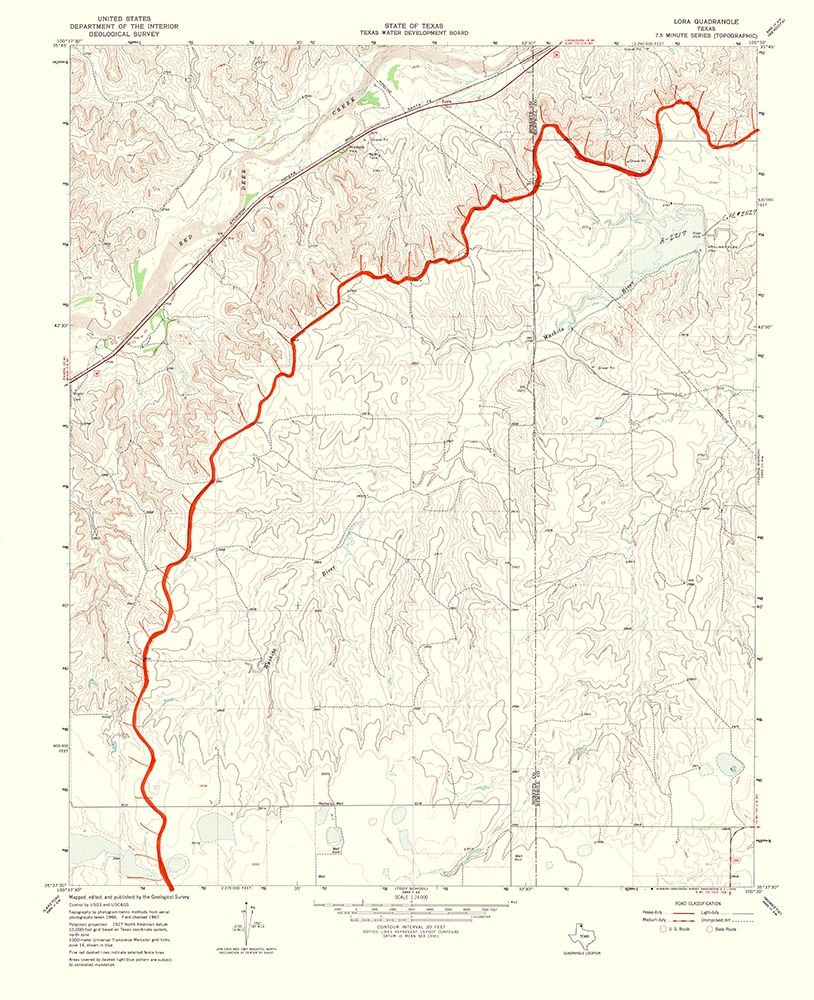 Lora Texas Quad - USGS 1970