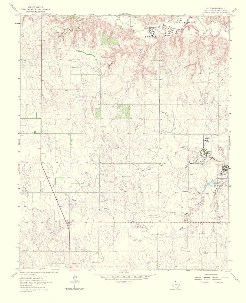 Lutie Texas Quad - USGS 1967