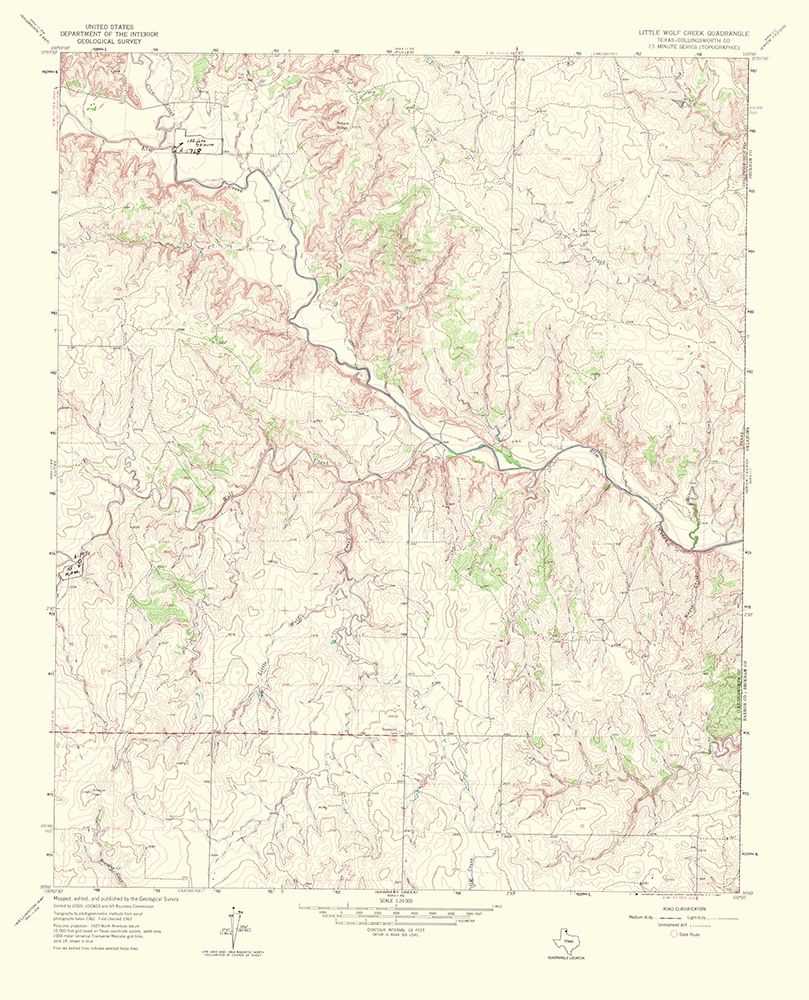 Little Wolf Creek Texas Quad - USGS 1967