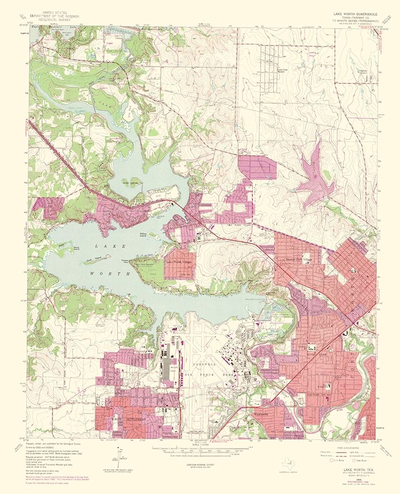 Lake Worth Texas Quad - USGS 1969