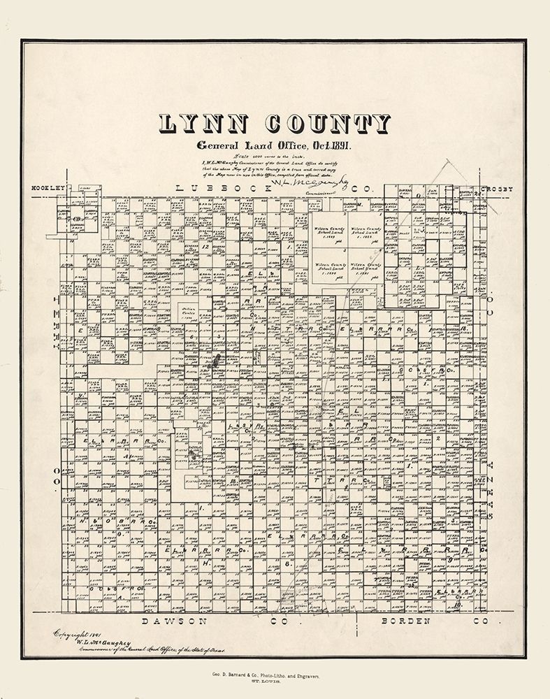 Lynn County Texas - McGaughey 1891