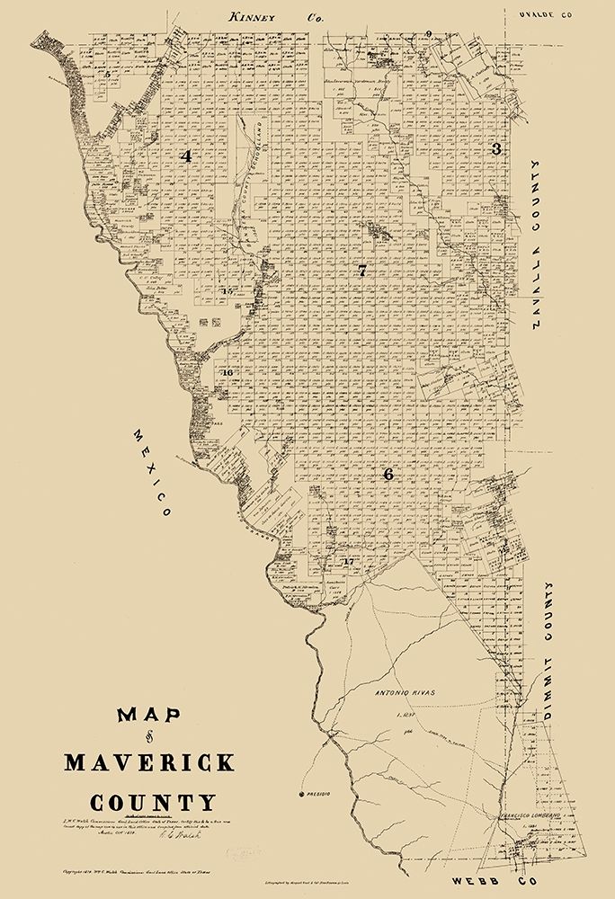 Maverick County Texas - Walsh 1879