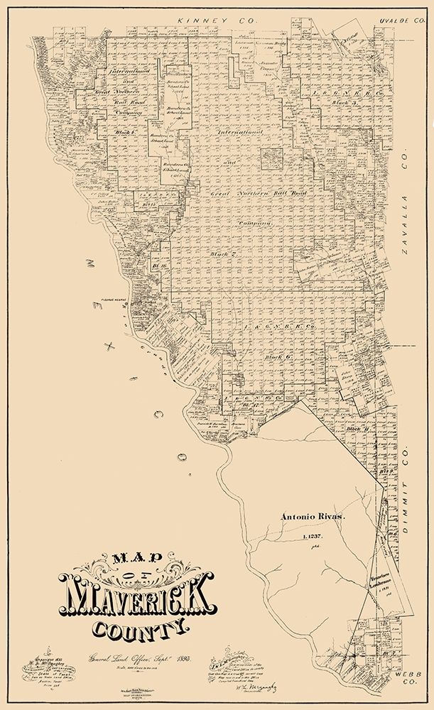 Maverick County Texas - McGaughey 1893