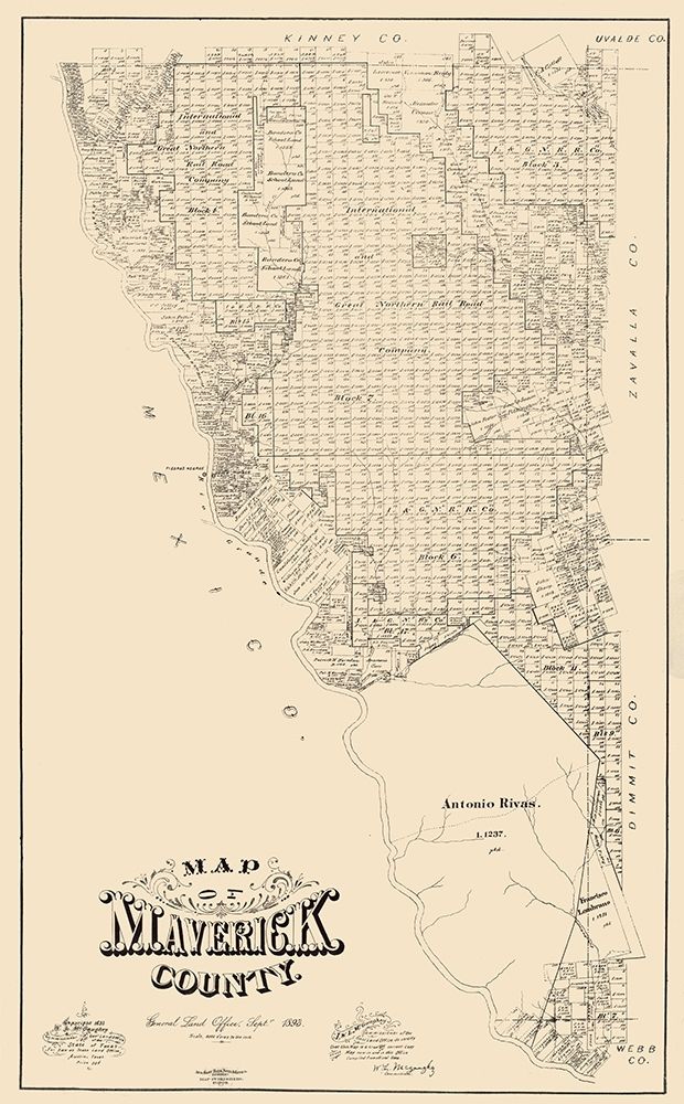 Maverick County Texas - McGaughey 1893