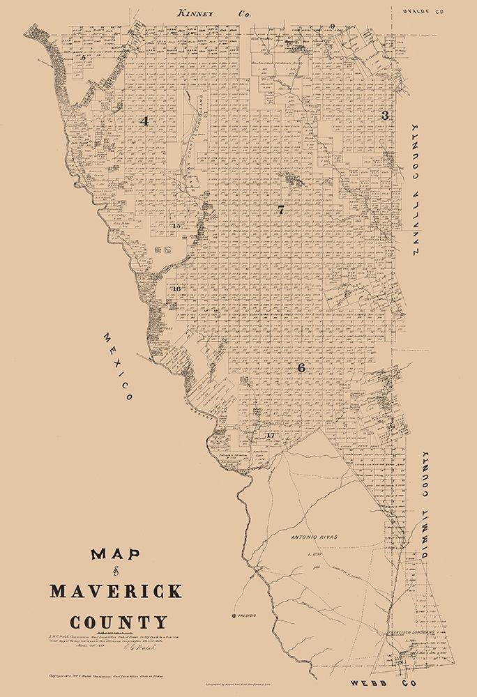Marverick County Texas - Walsh 1897