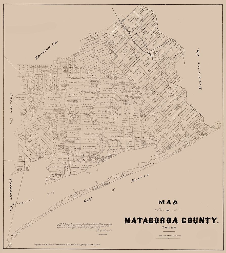 Matagorda County Texas - Walsh 1879