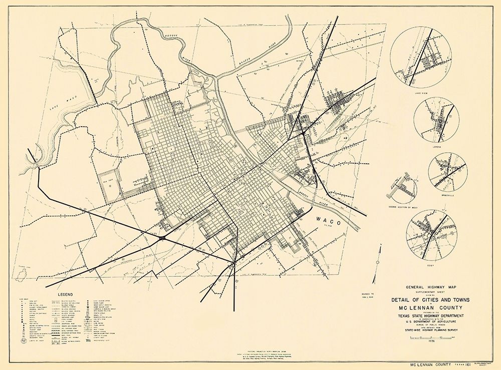 Mclennan Texas Highway - Highway Dept 1936
