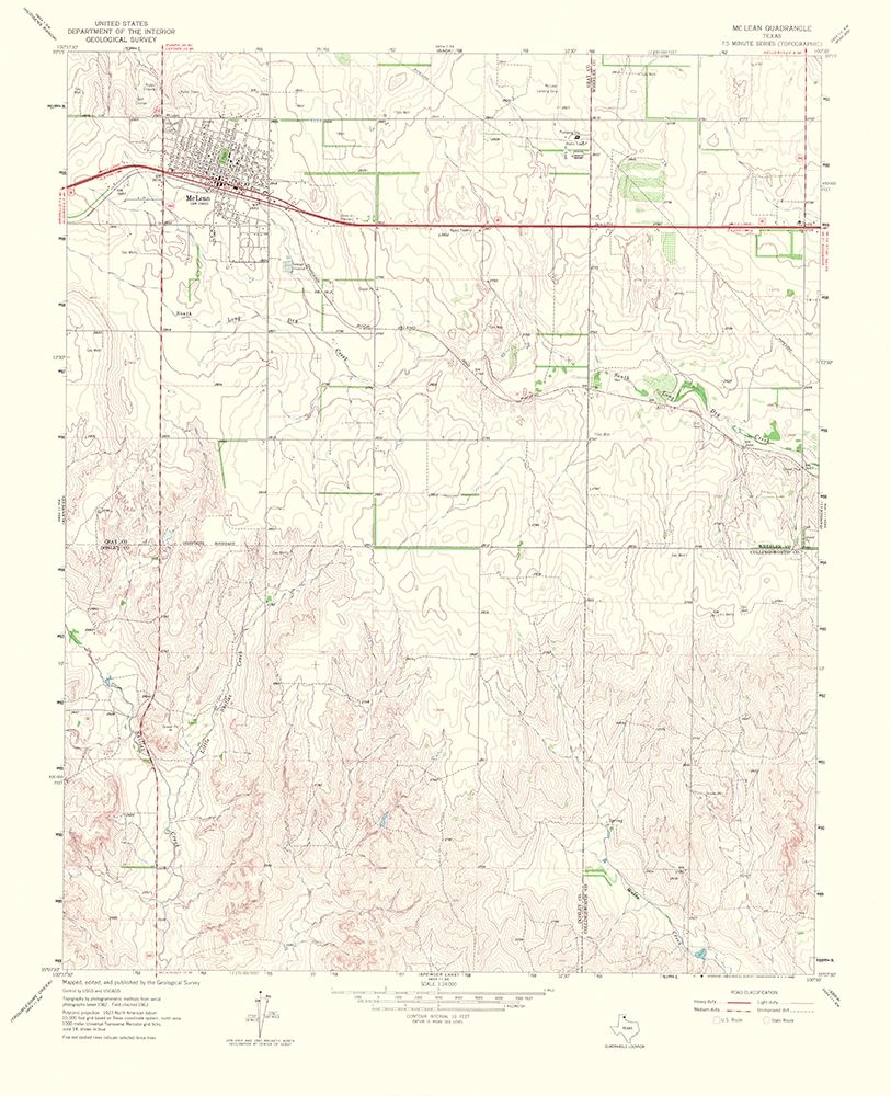 Mcclean Texas Quad - USGS 1967