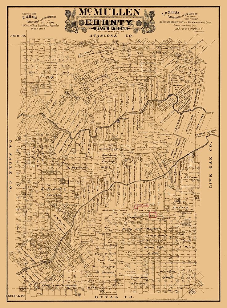 McMullen County Texas - Hall 1889