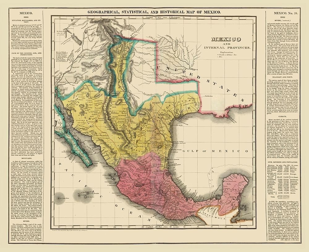Mexico - Internal Provinces - Texas - Carey 1822