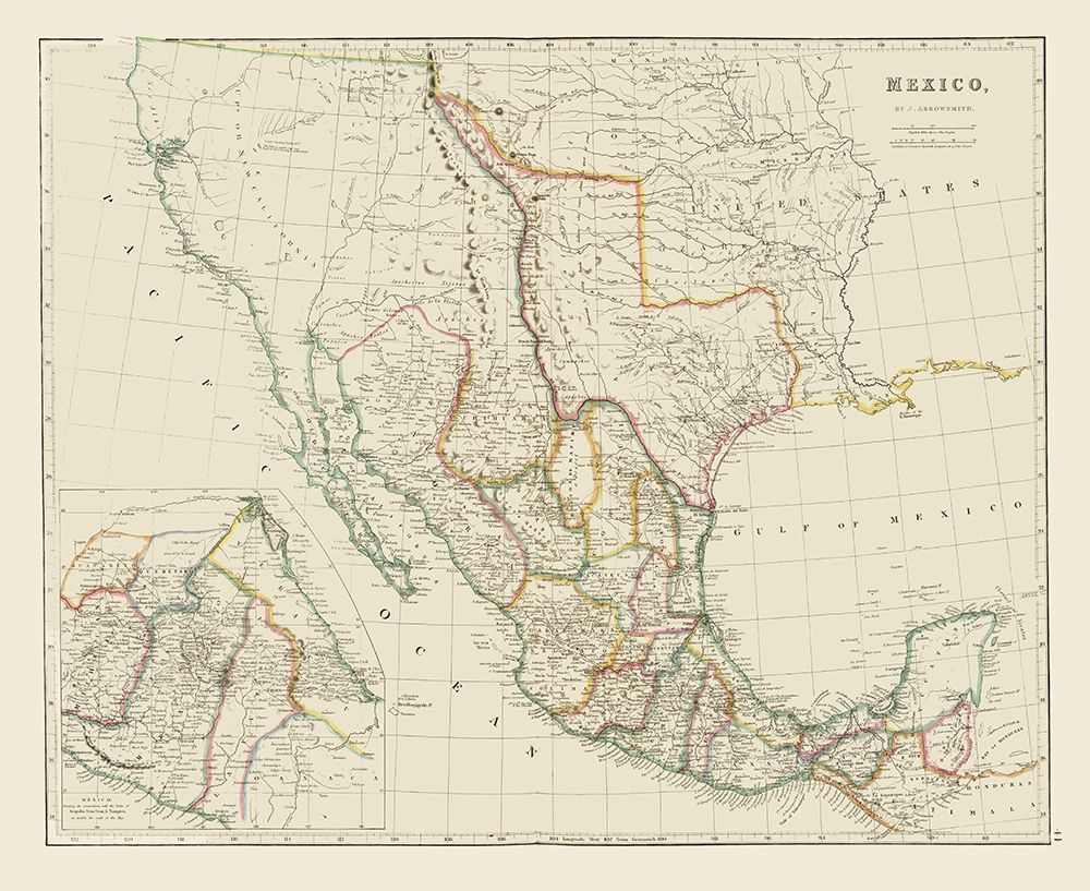 Early Texas - Mexico - Arrowsmith 1844