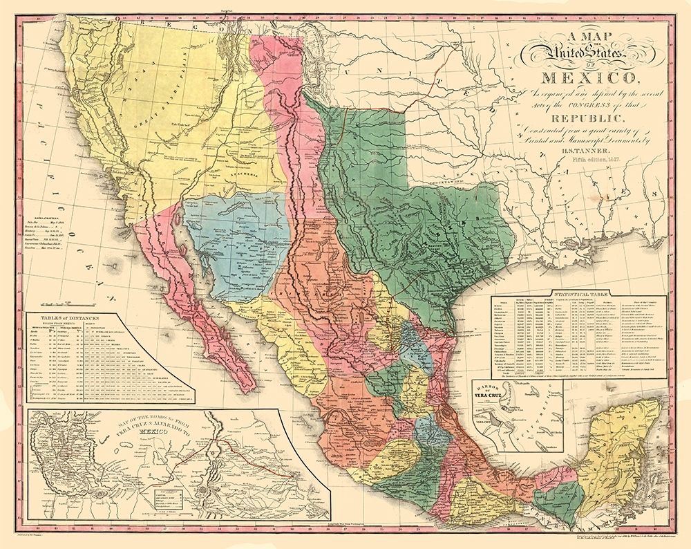 Texas - Mexico - Tanner 1847