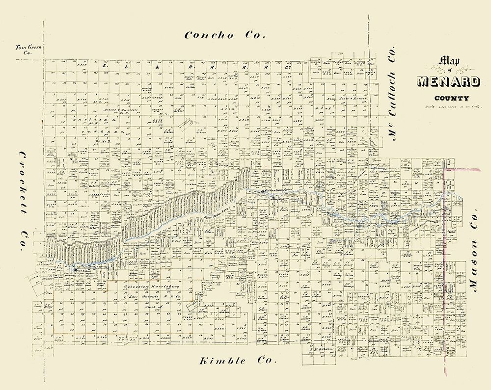 Menard County Texas -1871