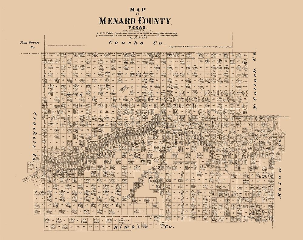 Menard County Texas - Walsh 1879