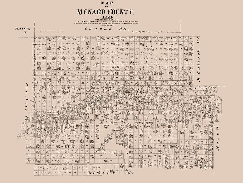 Menard County Texas - Walsh 1879