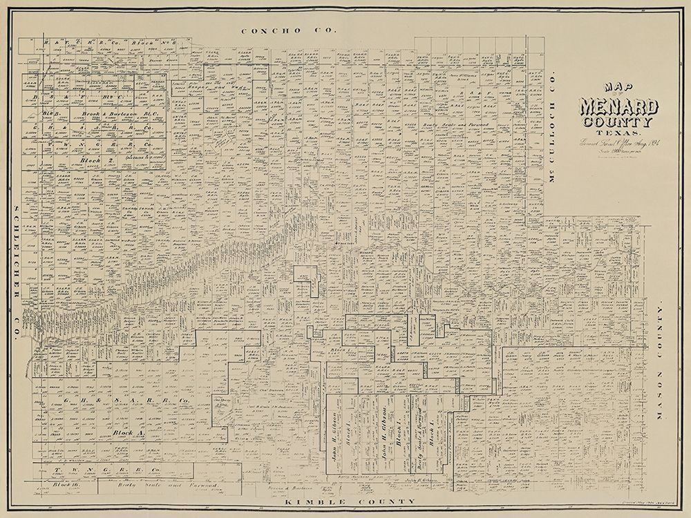 Menard County Texas - Clark 1894
