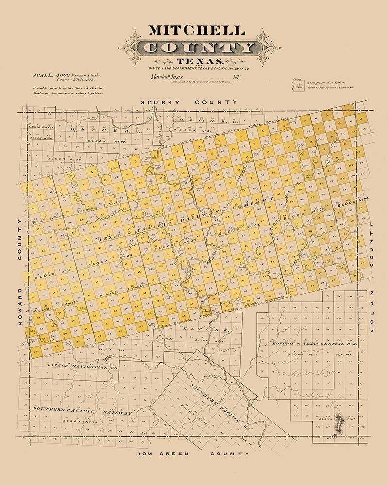 Mitchell County Texas - Gast 1870