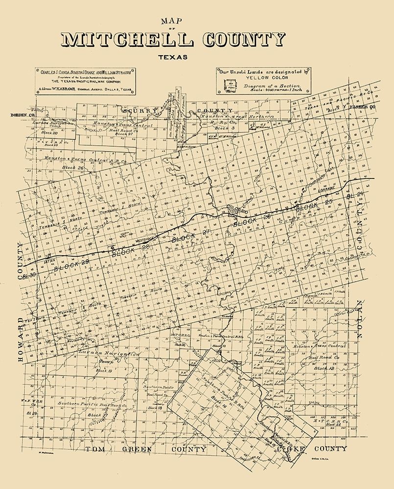 Mitchell County Texas - Abrams 1890