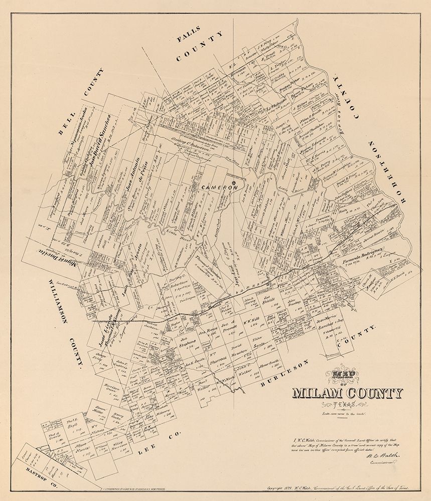 Milam County Texas - Walsh 1879