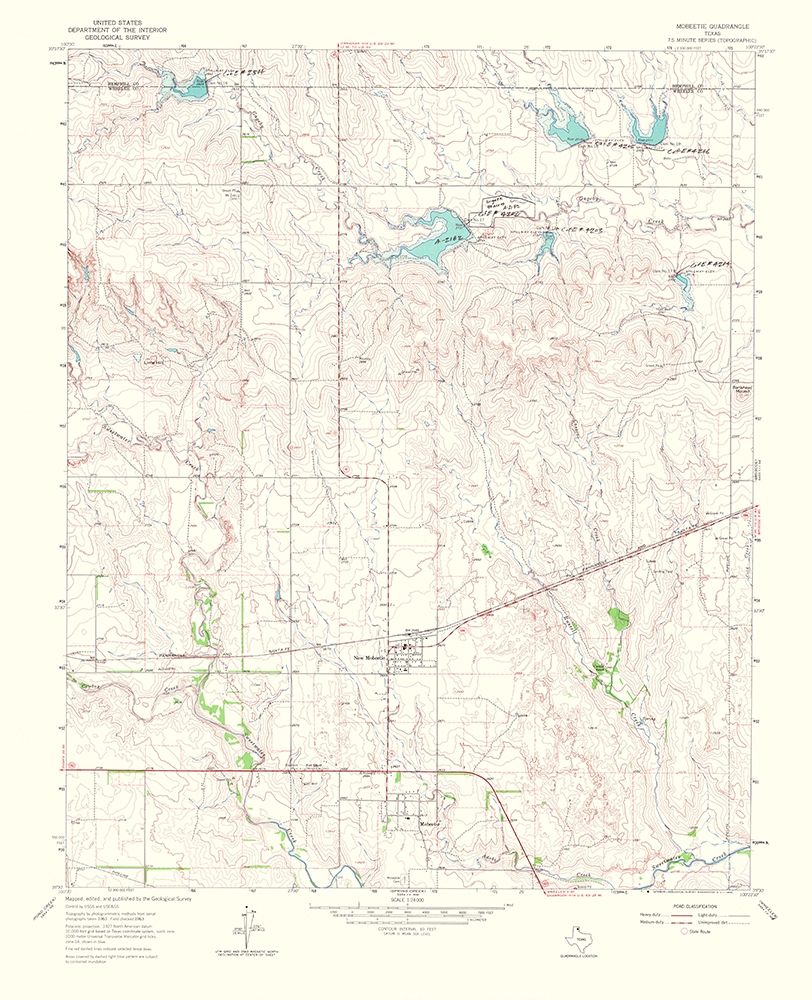 Mobeetie Texas Quad - USGS 1966