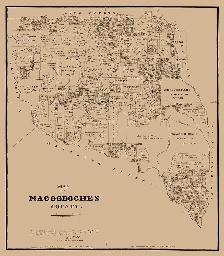 Nacogdoches County Texas - Walsh 1881