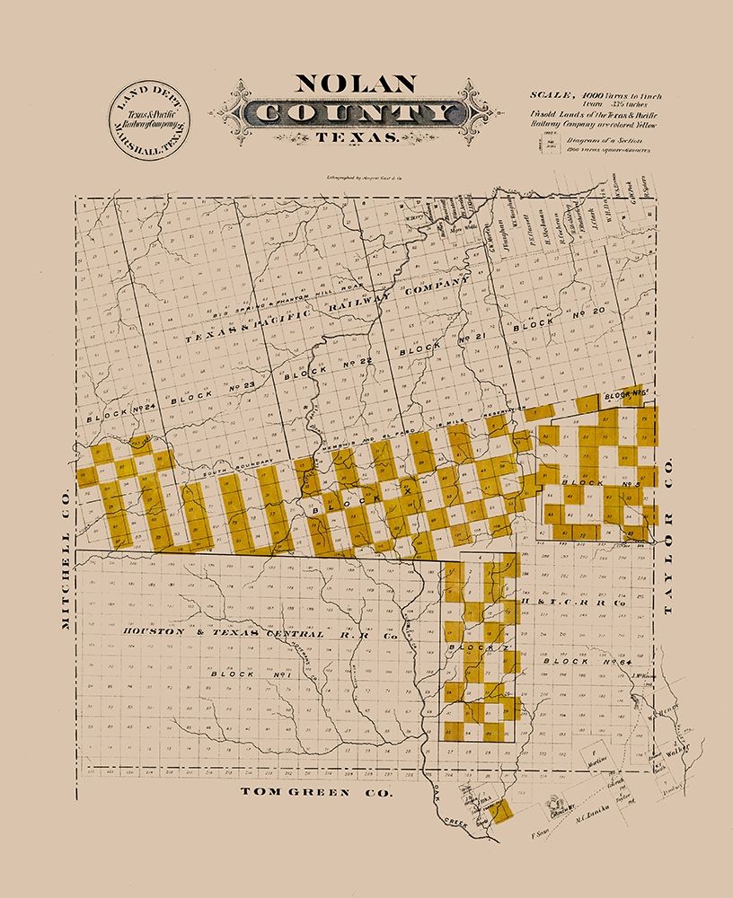Nolan County Texas - Gast 1870