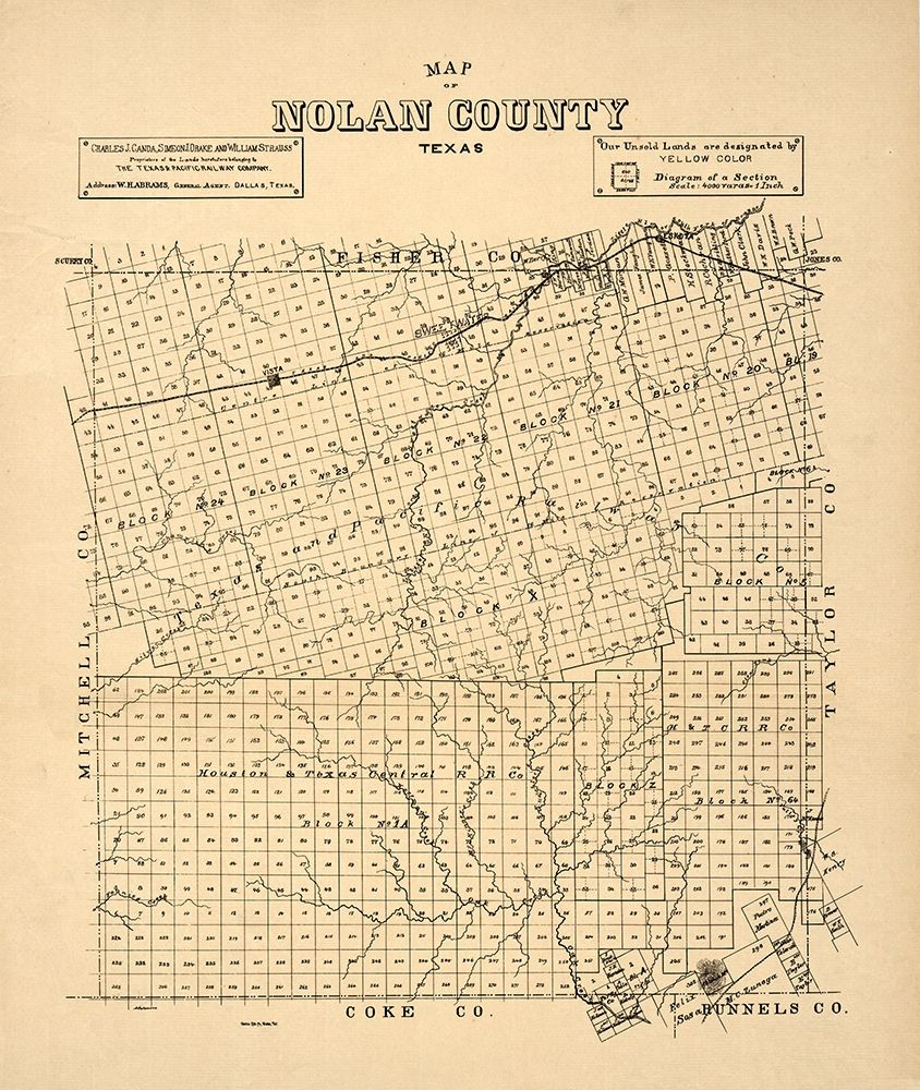 Nolan County Texas -1890