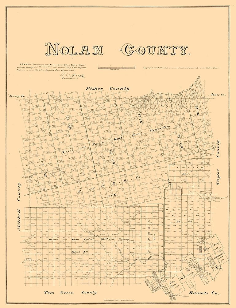 Nolan County Texas - Walsh 1880