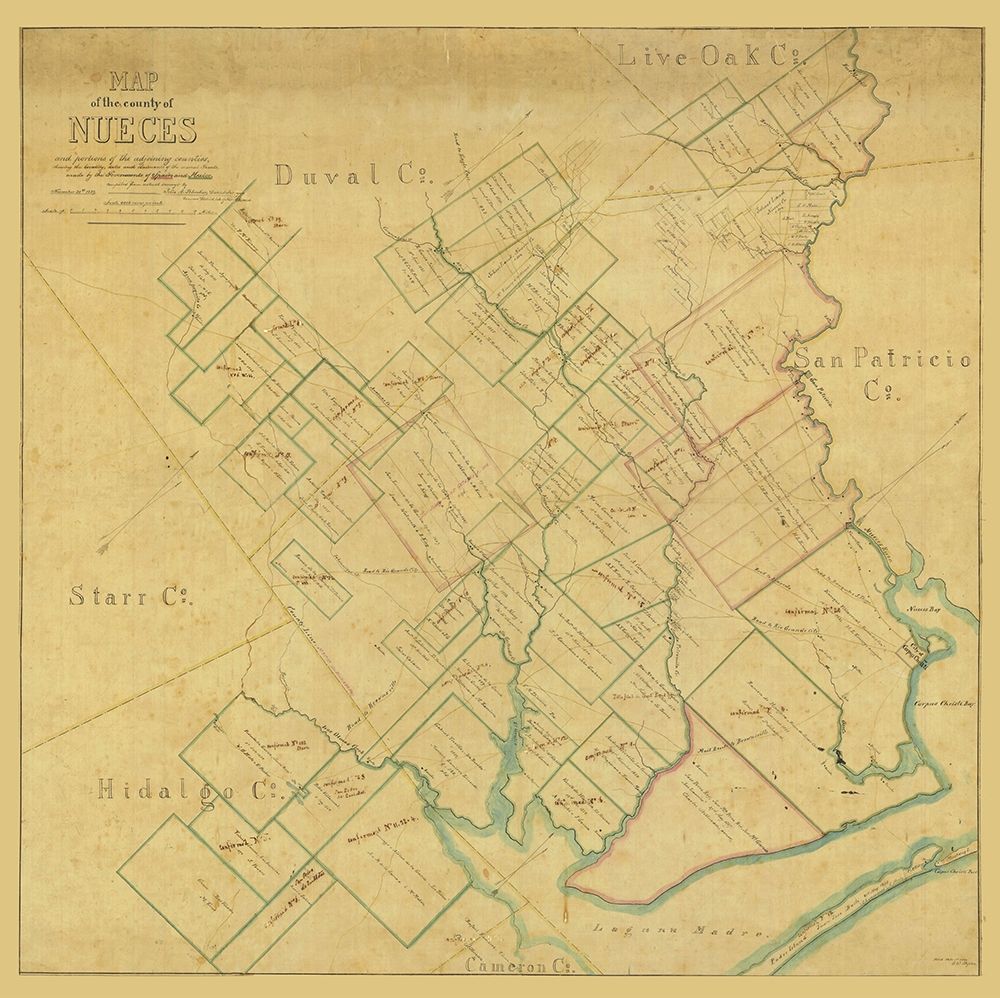 Nueces County Texas - Blucher 1859