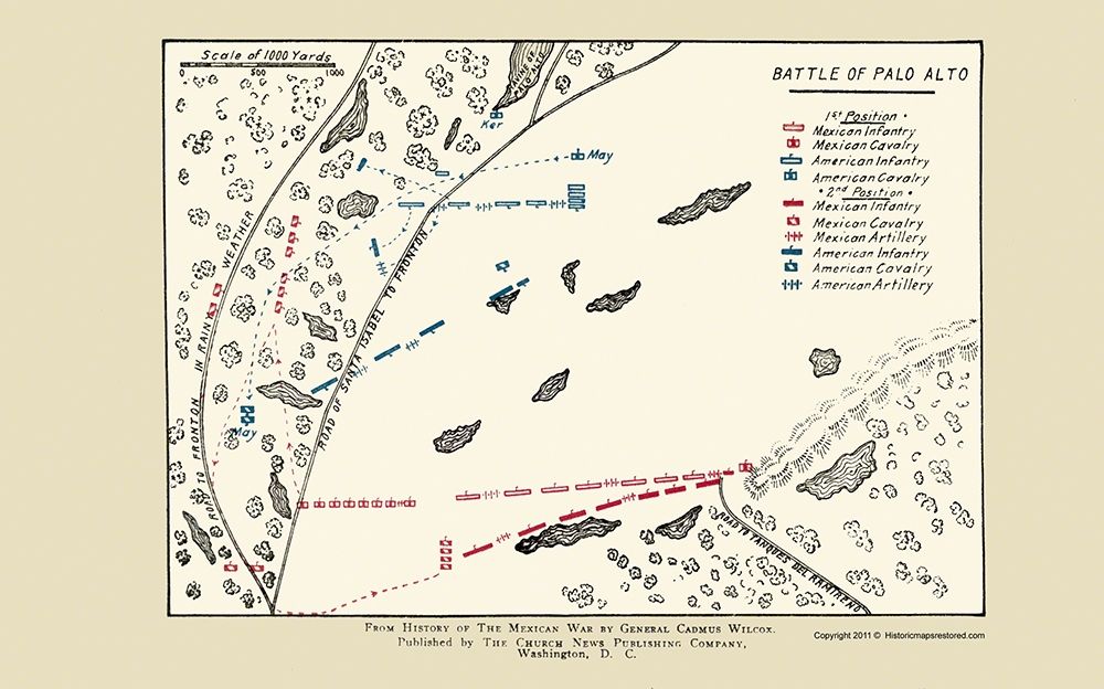 Palo Alto Battle Map 1892