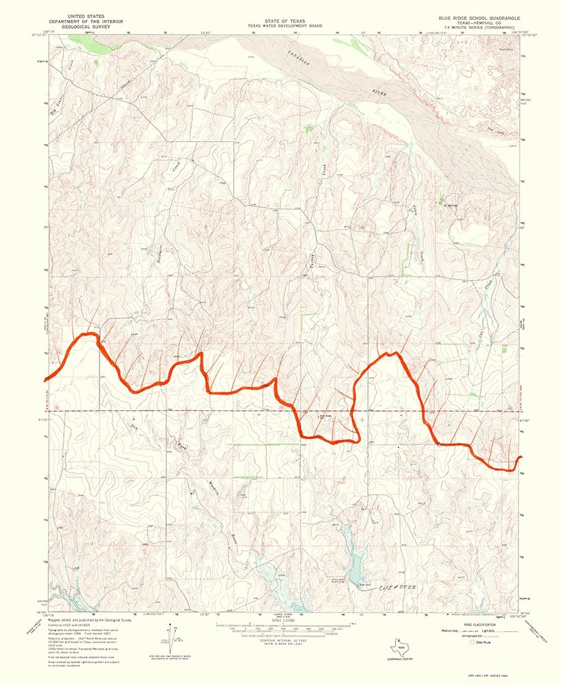 Blue Ridge Panhandle Texas Quad - USGS 1969