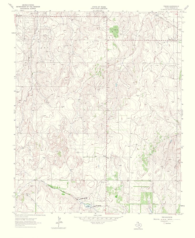 Pakan Texas Quad - USGS 1965