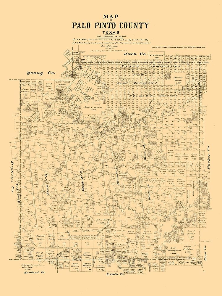 Palo Pinto County Texas - Walsh 1879