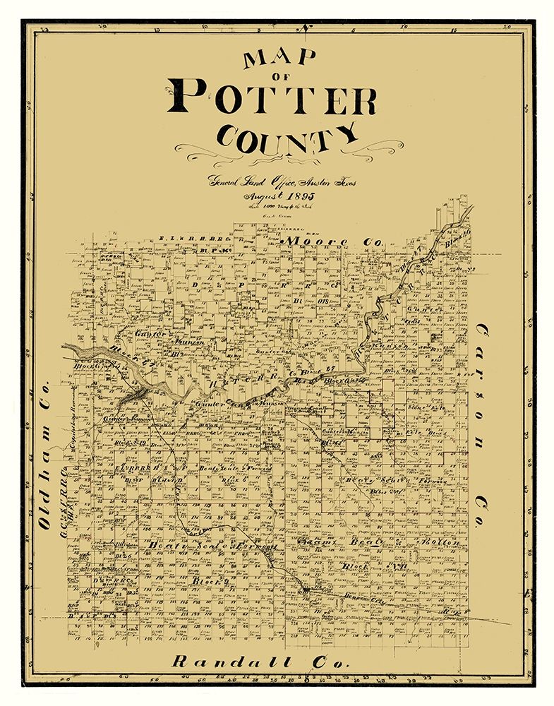 Potter County Texas - Cram 1895