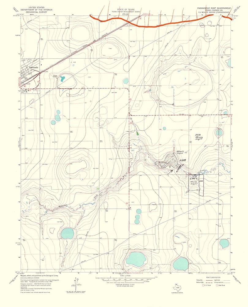 Panhandle East Texas Quad - USGS 1967