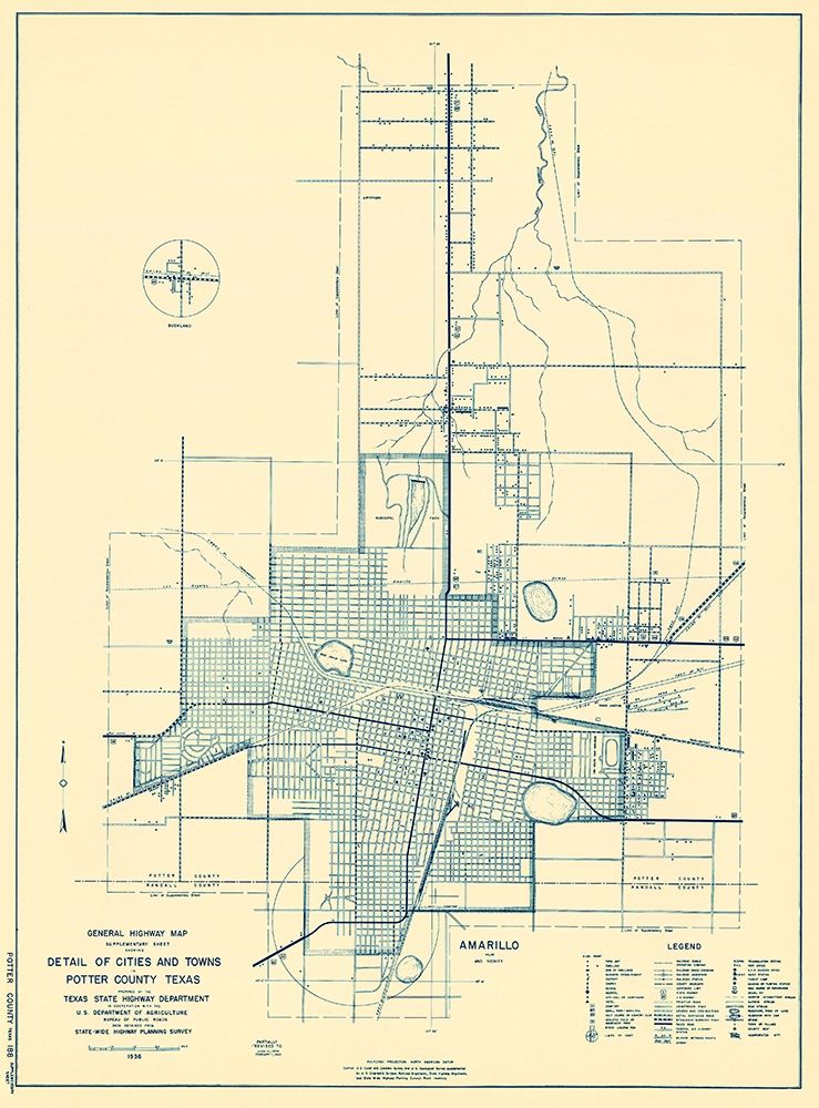Potter Texas Highway - Highway Dept 1936