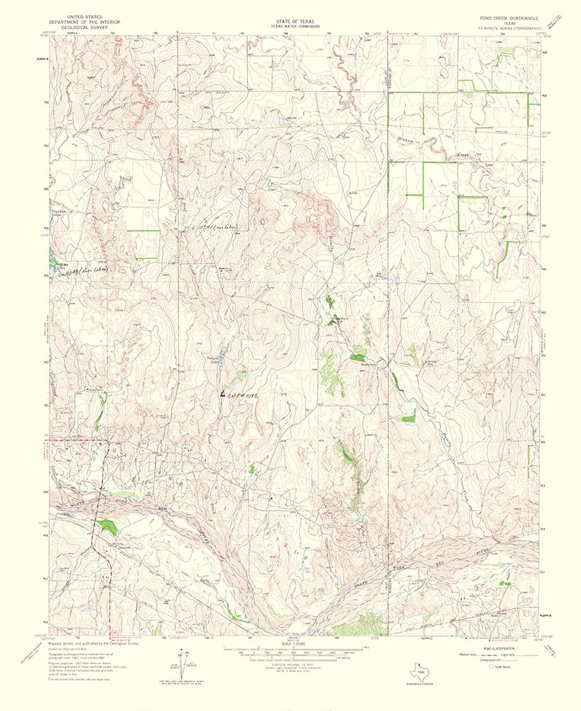 Pond Creek Texas Quad - USGS 1965