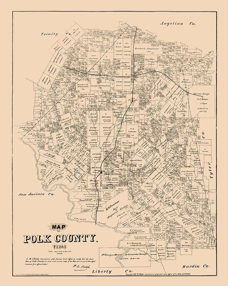 Polk County Texas - Walsh 1879