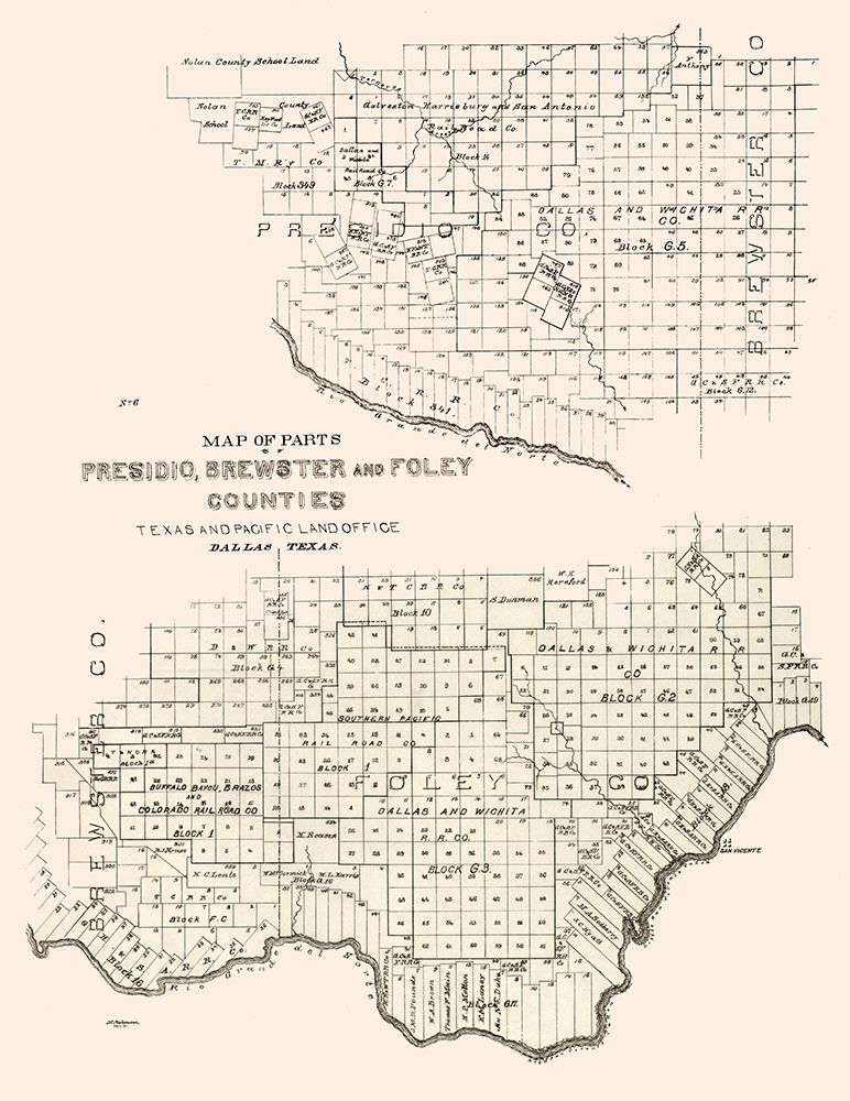 Presidio, Brewster, Foley County Texas -1891