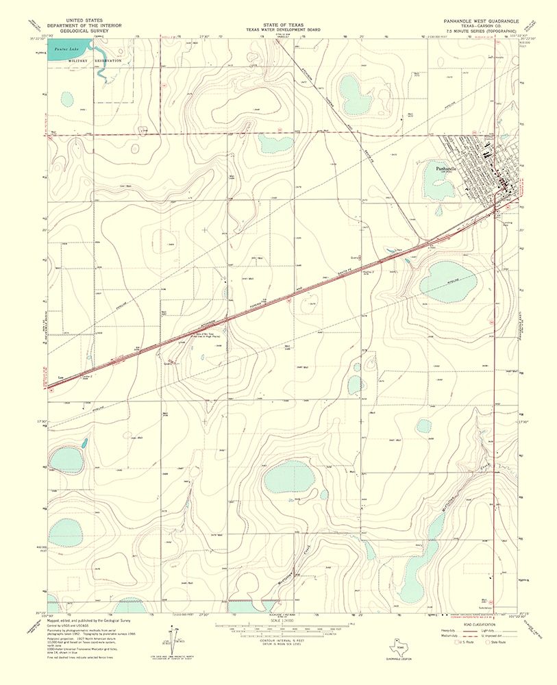 Panhandle West Texas Quad - USGS 1967