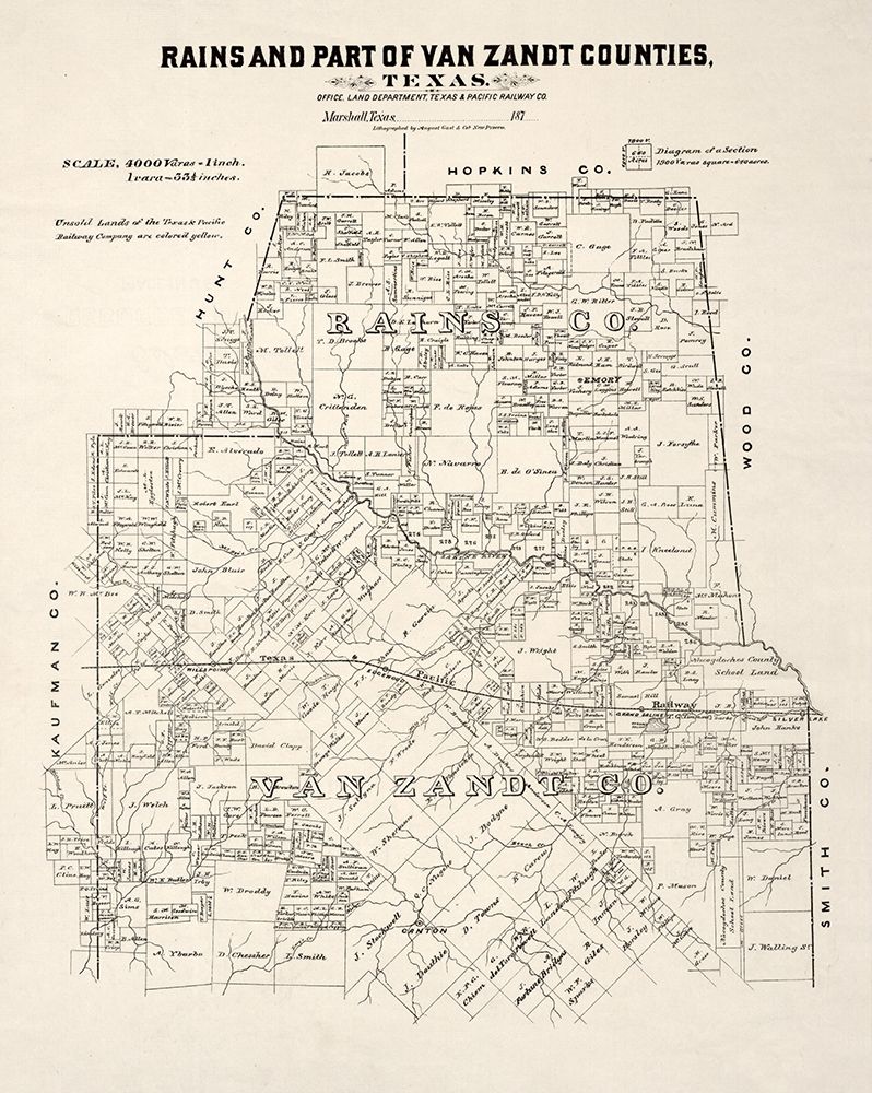 Rains County Texas - Gast 1870