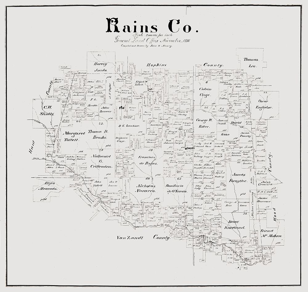 Rains County Texas - Maxcy 1888