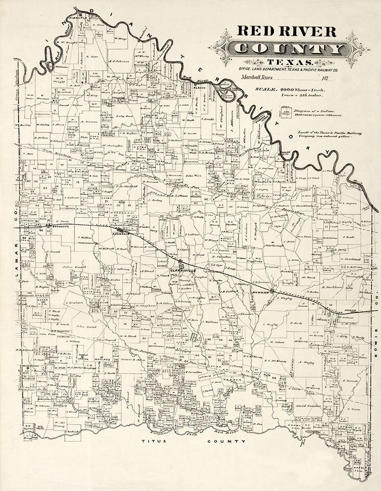 Red River County Texas -1870