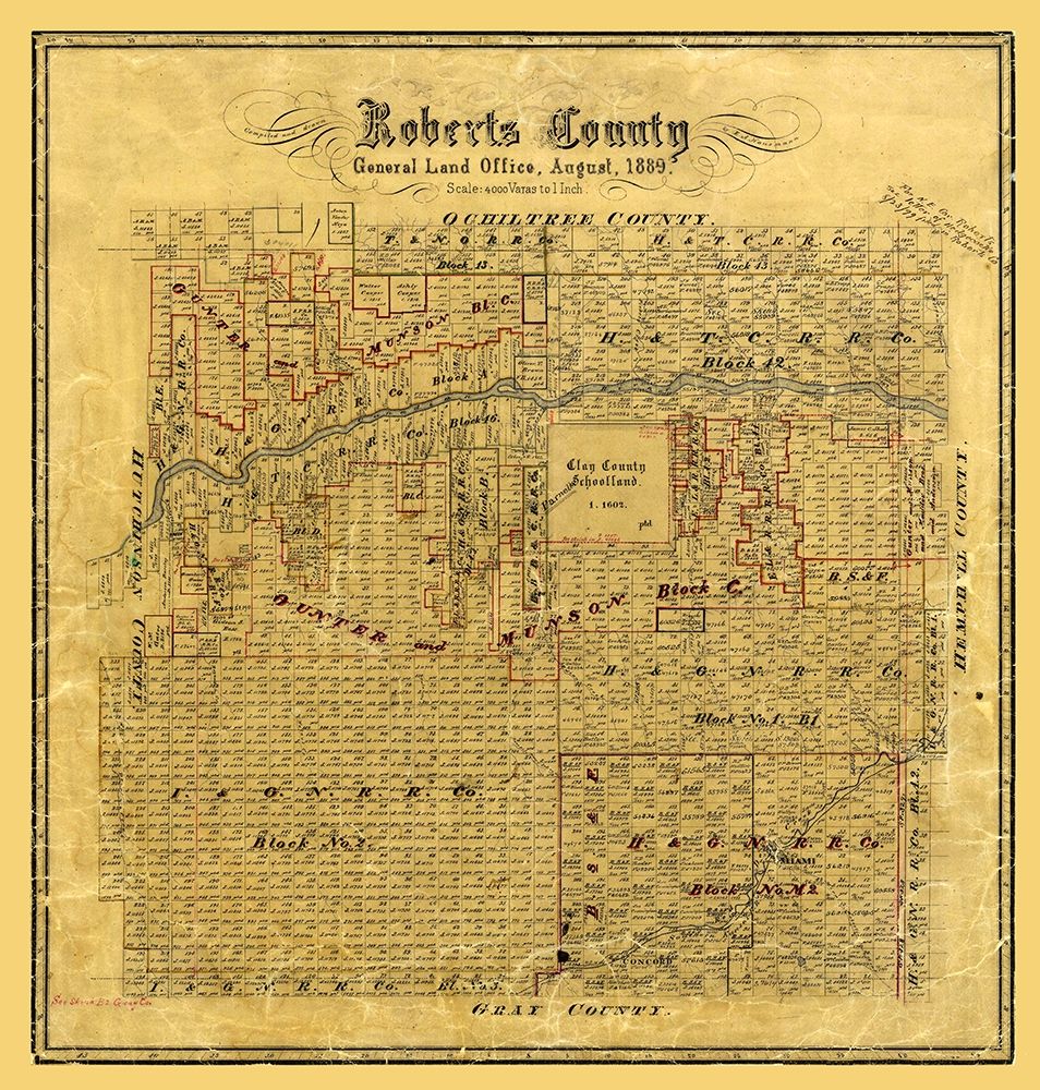 Roberts County Texas - Hausmann 1889