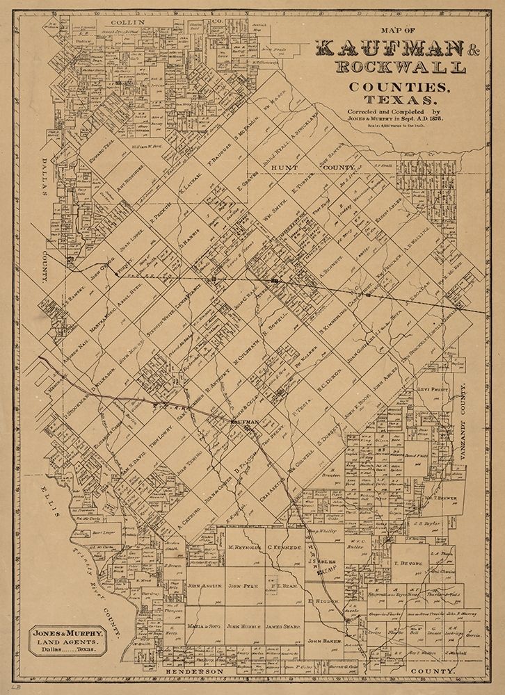 Kaufman, Rockwall County Texas - JonesandMurphy 1878