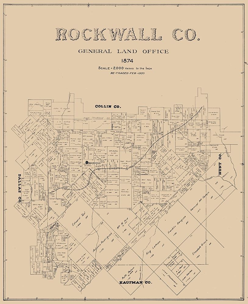 Rockwall County Texas -1874