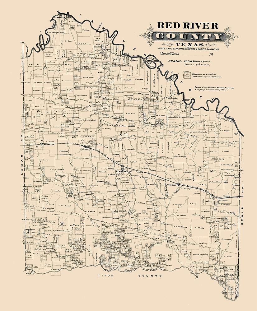 Red River County Texas -1870