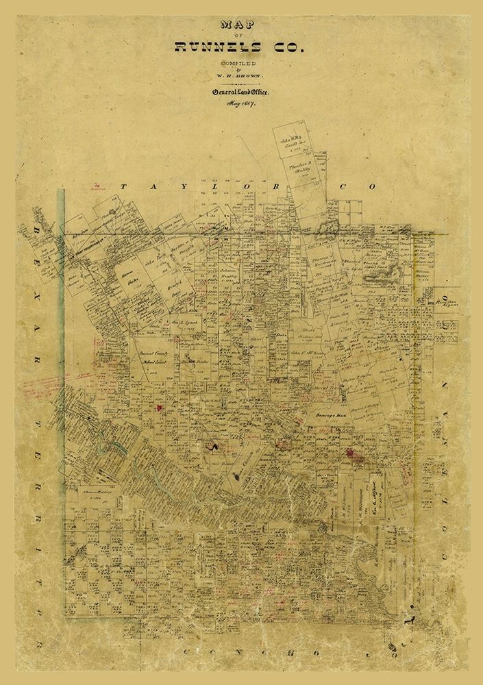 Runnels County Texas - Brown 1867